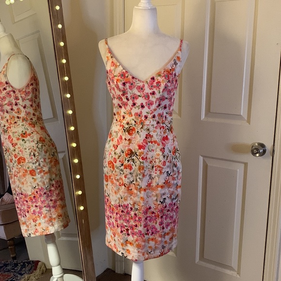 Black Halo All In Bloom Sheath Dress Anthropologie - Picture 6 of 13